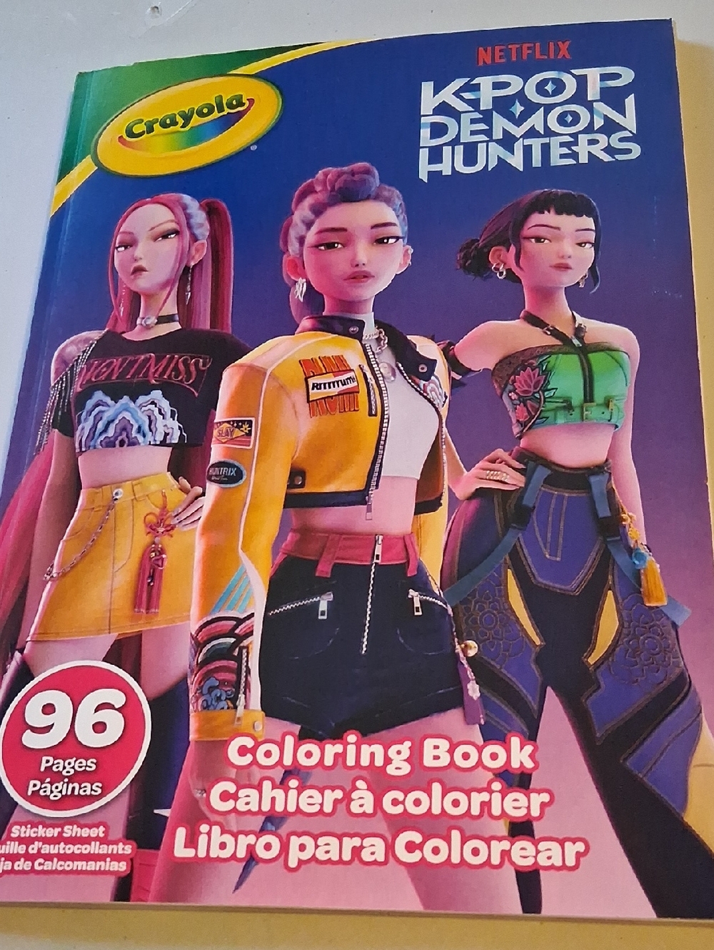Crayola K-Pop Demon Hunters Coloring Book -Free Gift With Purchase.
